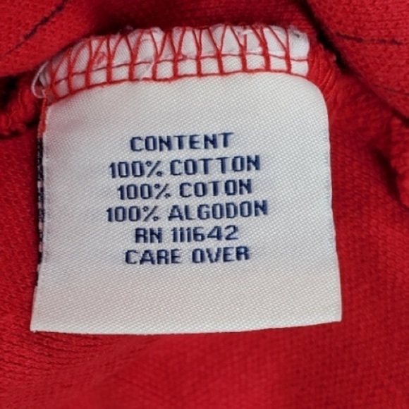 Coogi Polo Shirt Men XL SS Pullover Embellished Crest Logo Bling 100% Cotton Red - Picture 14 of 16